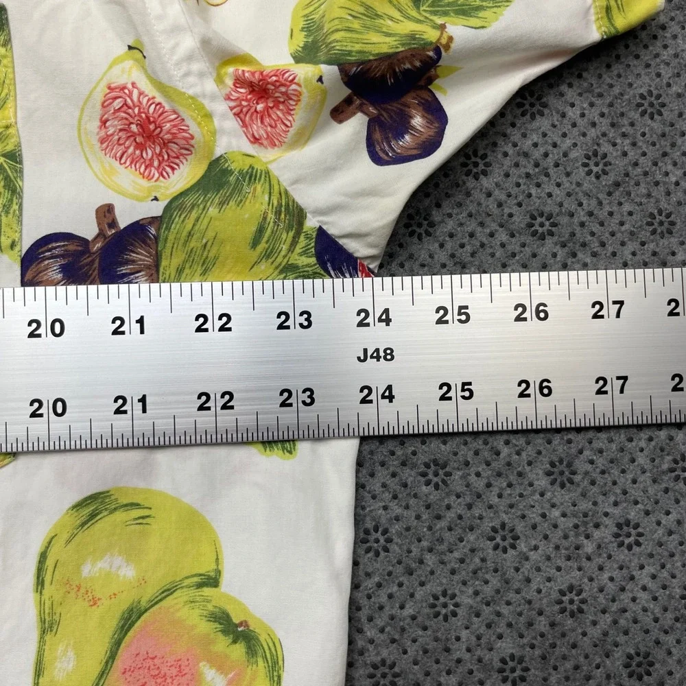 Vintage Banana Republic Fruit Print Shirt Mens MEDIUM Hawaiian Safari Travel Co